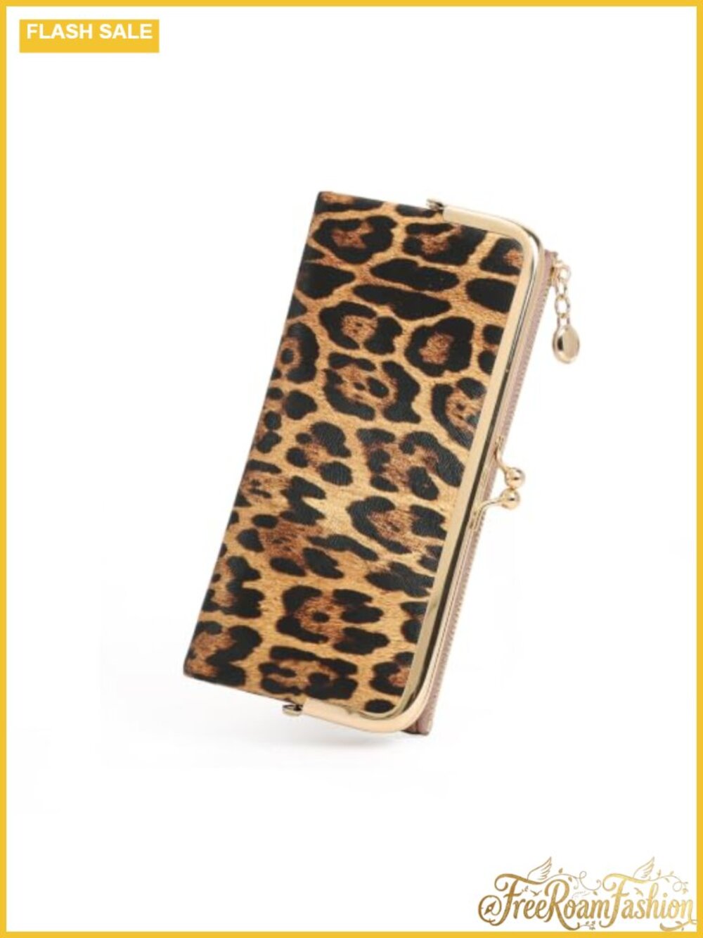 Kiss Lock Bifold PU Leather Wallet RFID Blocking Women's Clutch